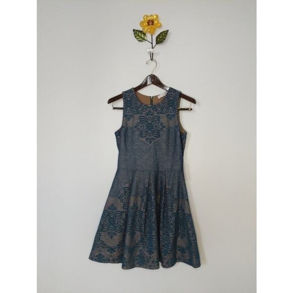 ANTHROPOLOGIE ISLA MAUDE BLUE EMBROIDERED DRESS SLEEVELESS SMALL - Picture 6 of 10